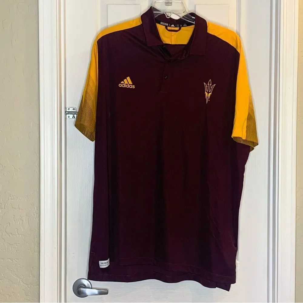 ASU Arizona State University Sun Devils Adidas Polo Shirt Size 3XL
